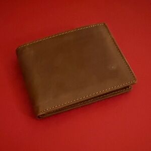 STAY FINE Minimalist Leather Wallet for Men with RFID Blocking